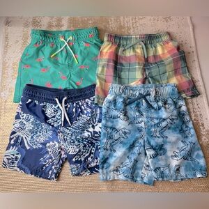 OLD NAVY, CAT & JACK & CARTERS Toddler Boys Swim Trunks Bundle (X4) | Size 2T